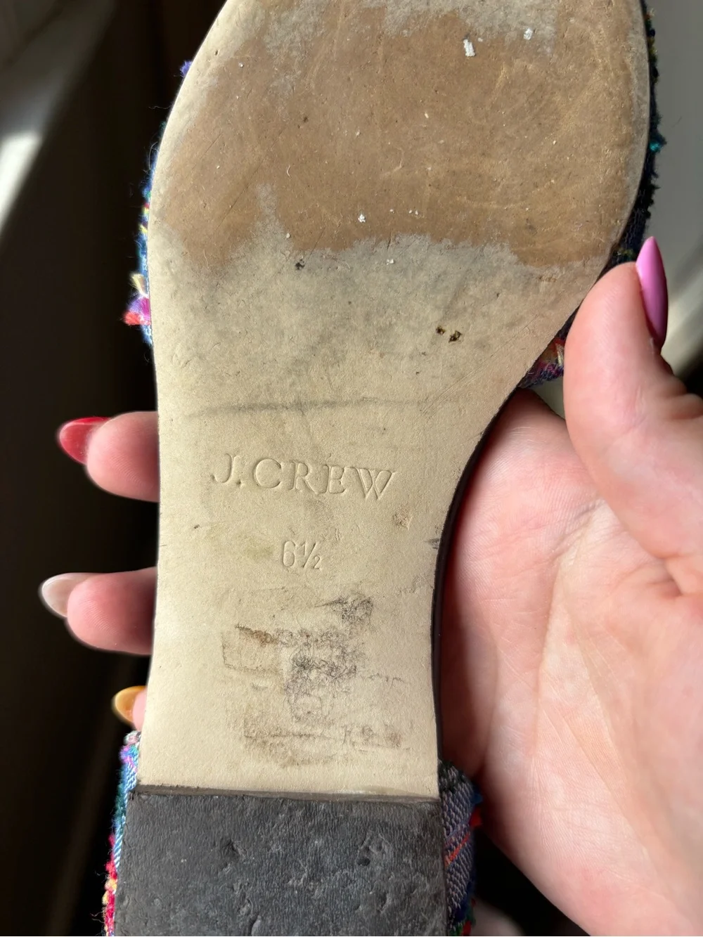 J. Crew Women's Multicolor Pointed-Toe Tweed Flats